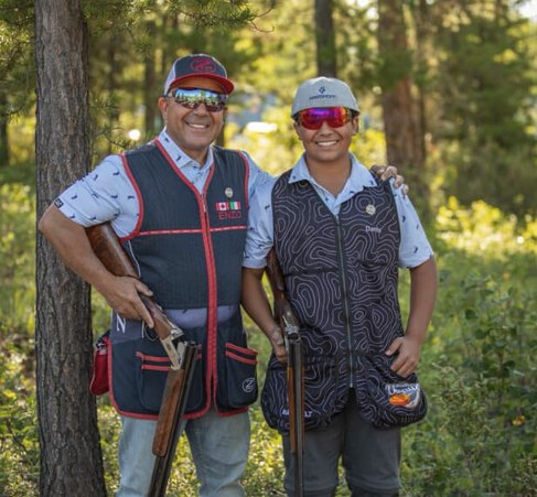 Enzo Di Giovanni and his son Dante, a multi-year Canadian Open Sub-Junior Champion — the competitive shooters behind Score Edge